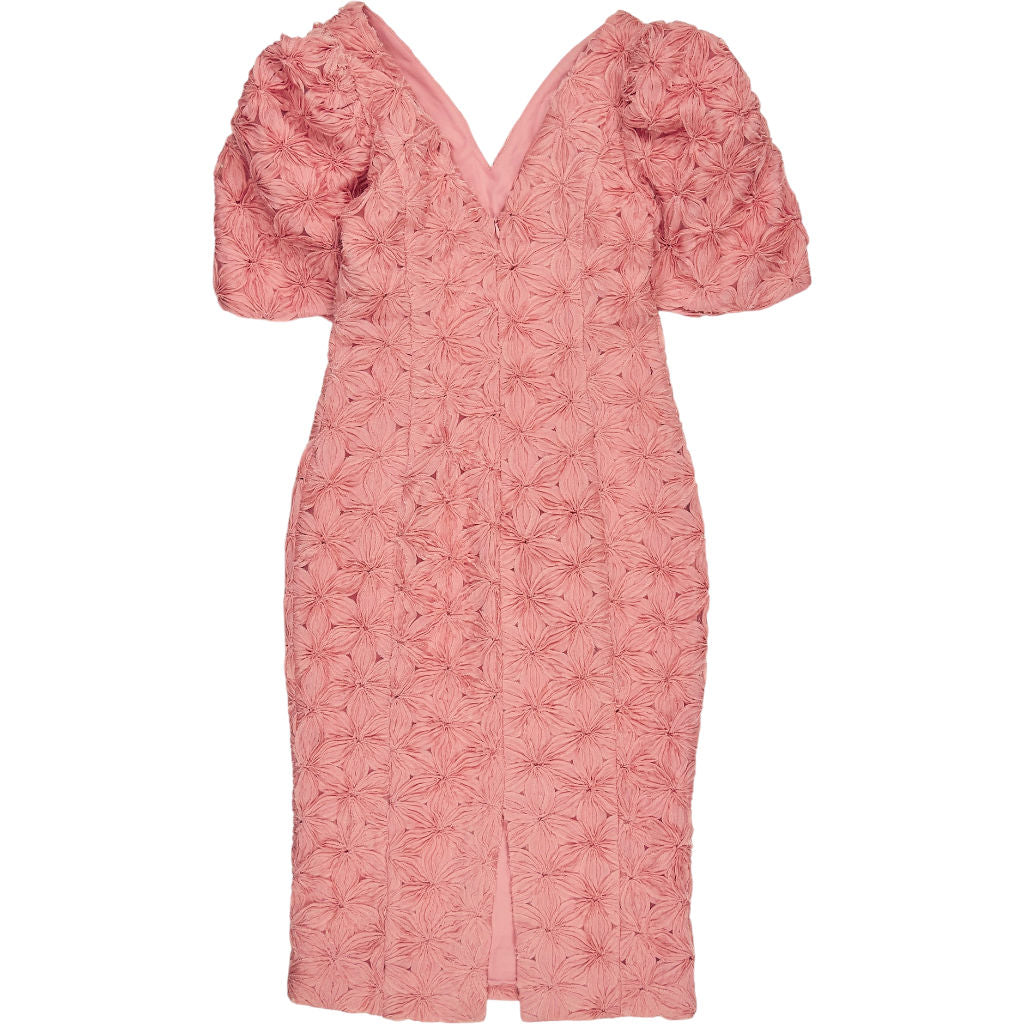 Coast Pink Floral Puffed Sleeve Dress