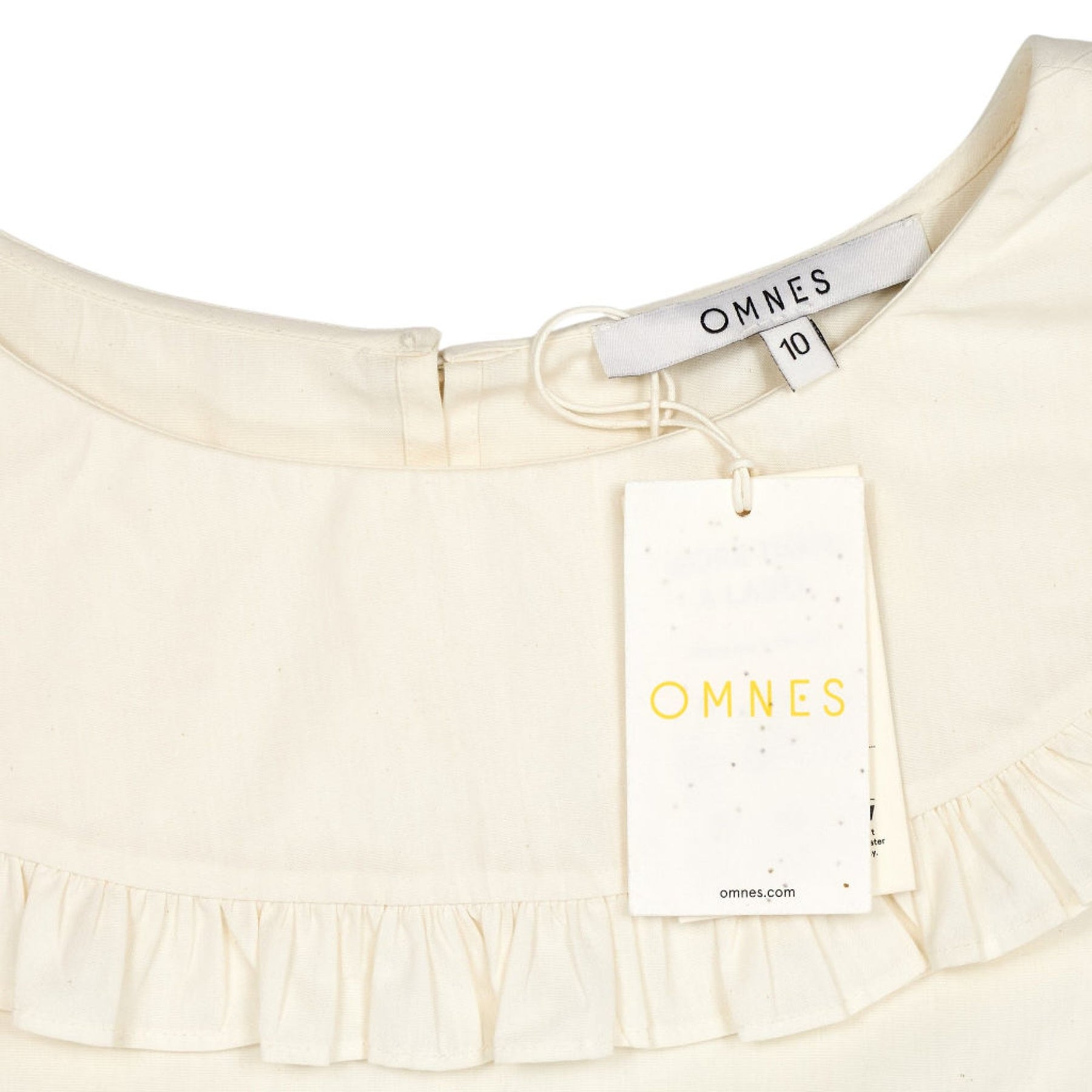 Omnes Cream Ruffle Blouse