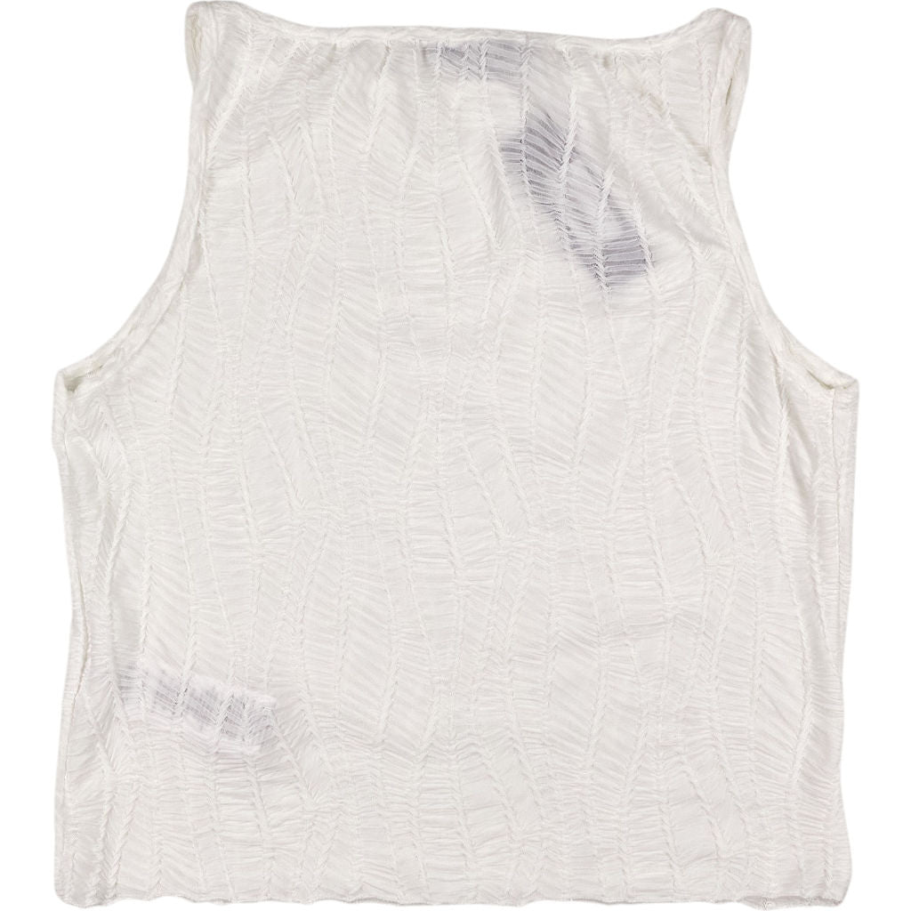 Motel White Ripple Jacquard Cerise Tank Top