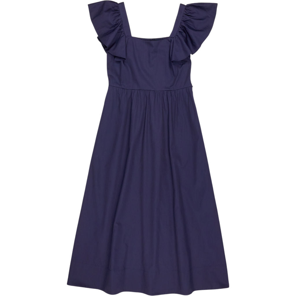 WYSE Midnight Ruffle Midi Dress