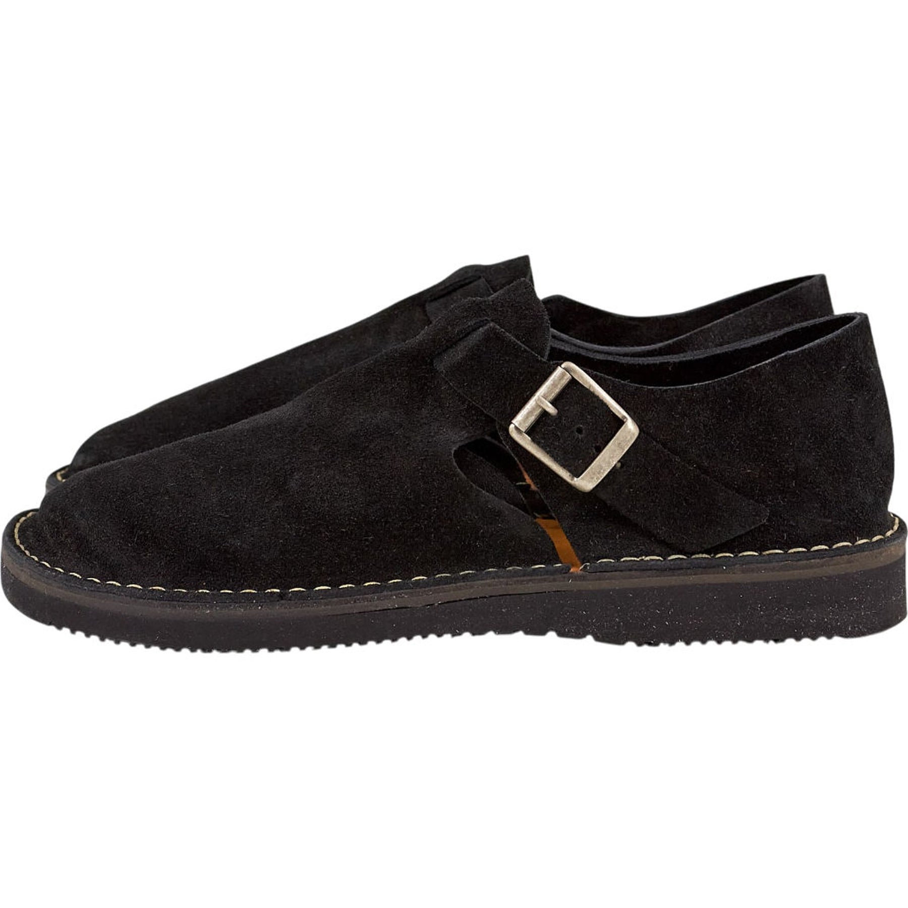 FRACAP X YMC Black Suede Buckle Loafers
