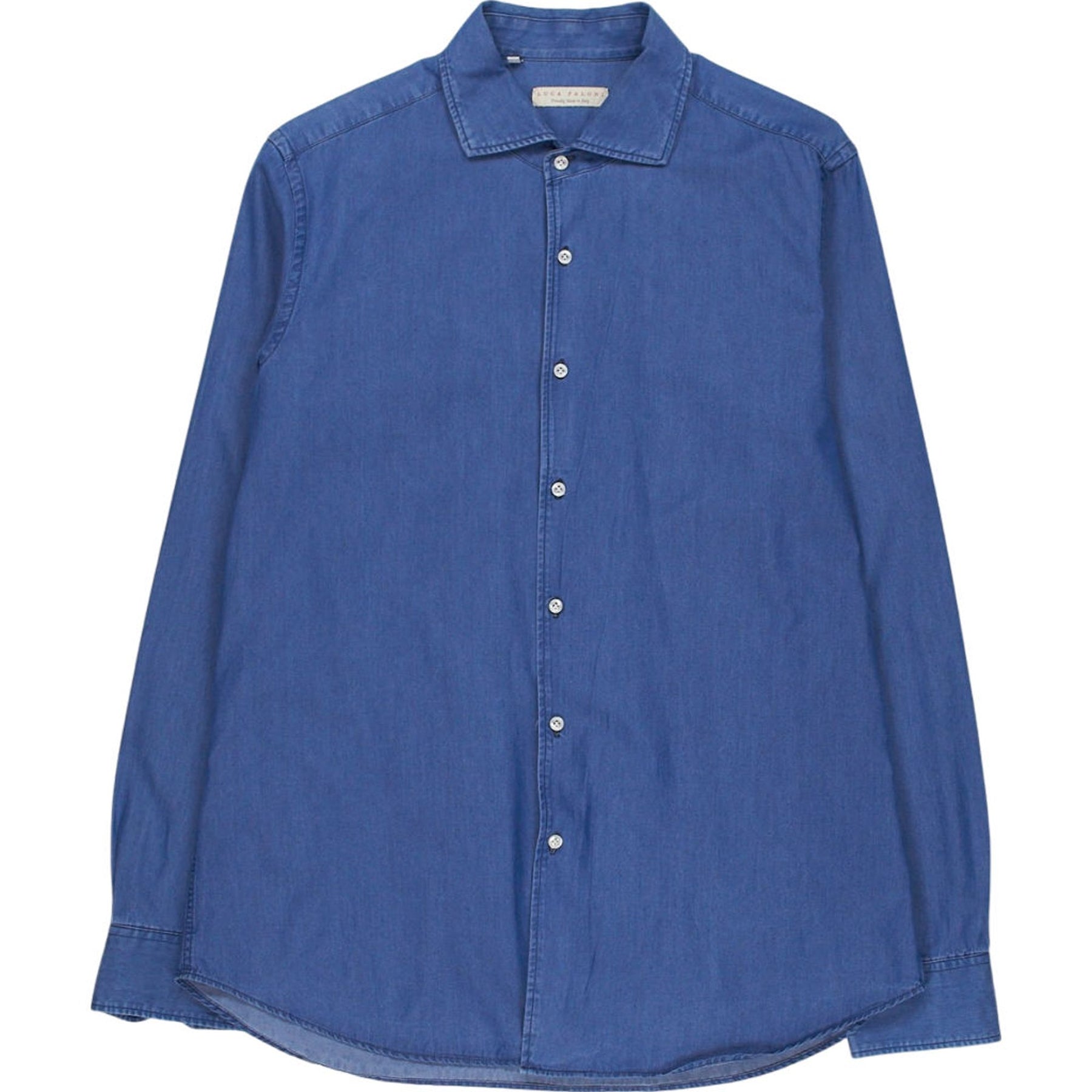 Luca Faloni Blue Denim Shirt