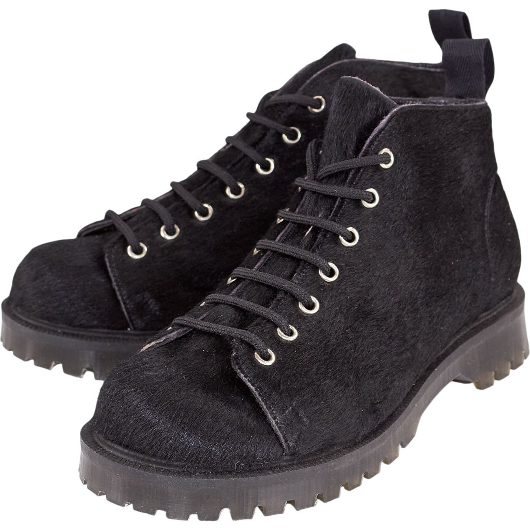 YMC Black Pony Hair Boots