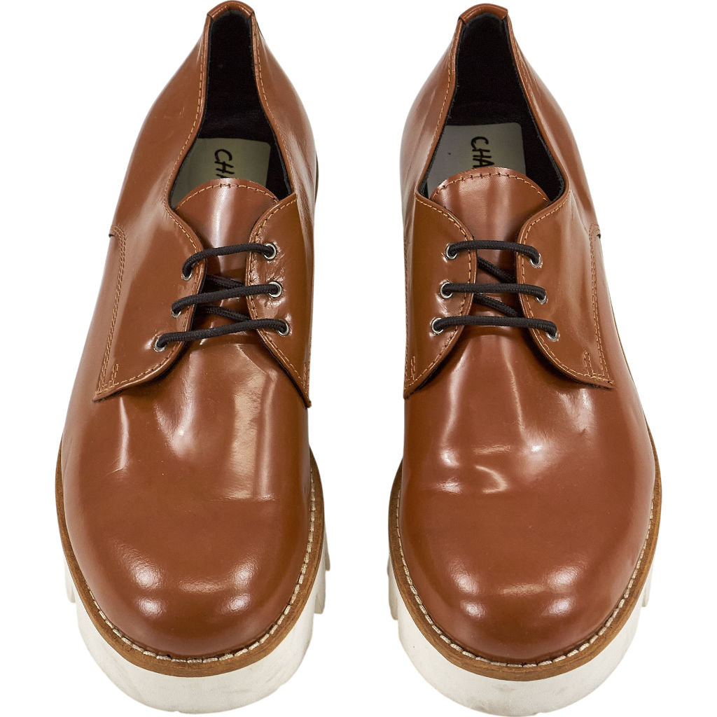 Brown Leather Derby Shoes EU 39 - (Mother of pearl sample)