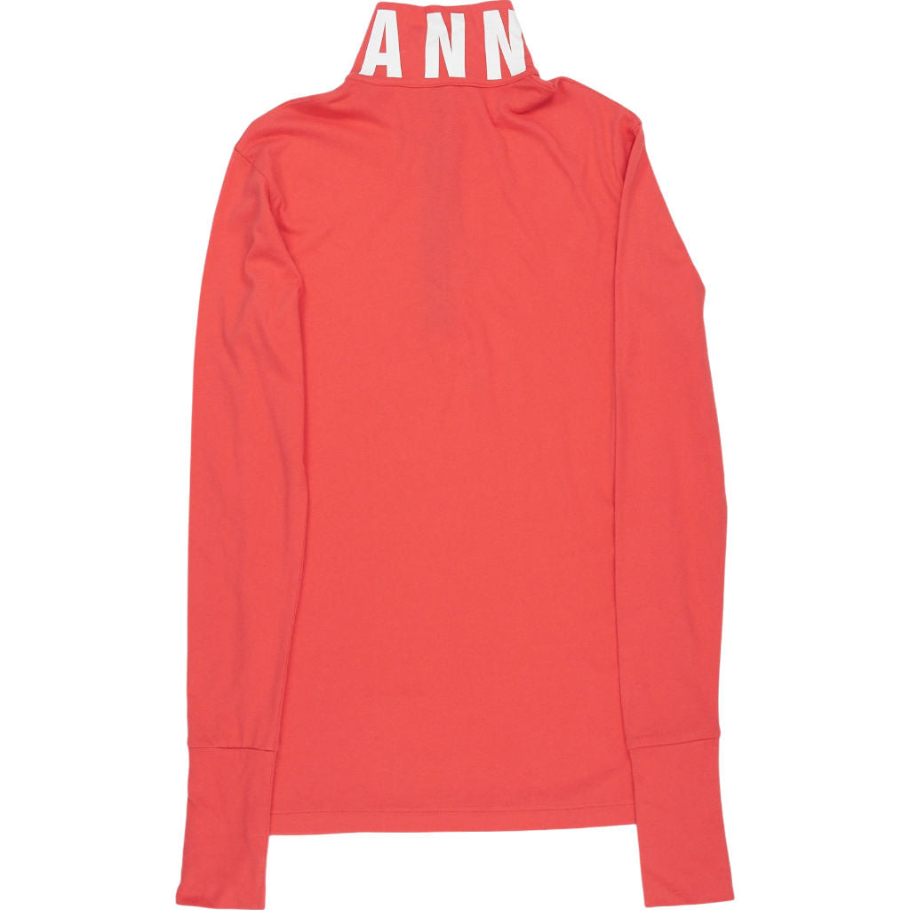 Shannon Red High Neck Long Sleeve Top