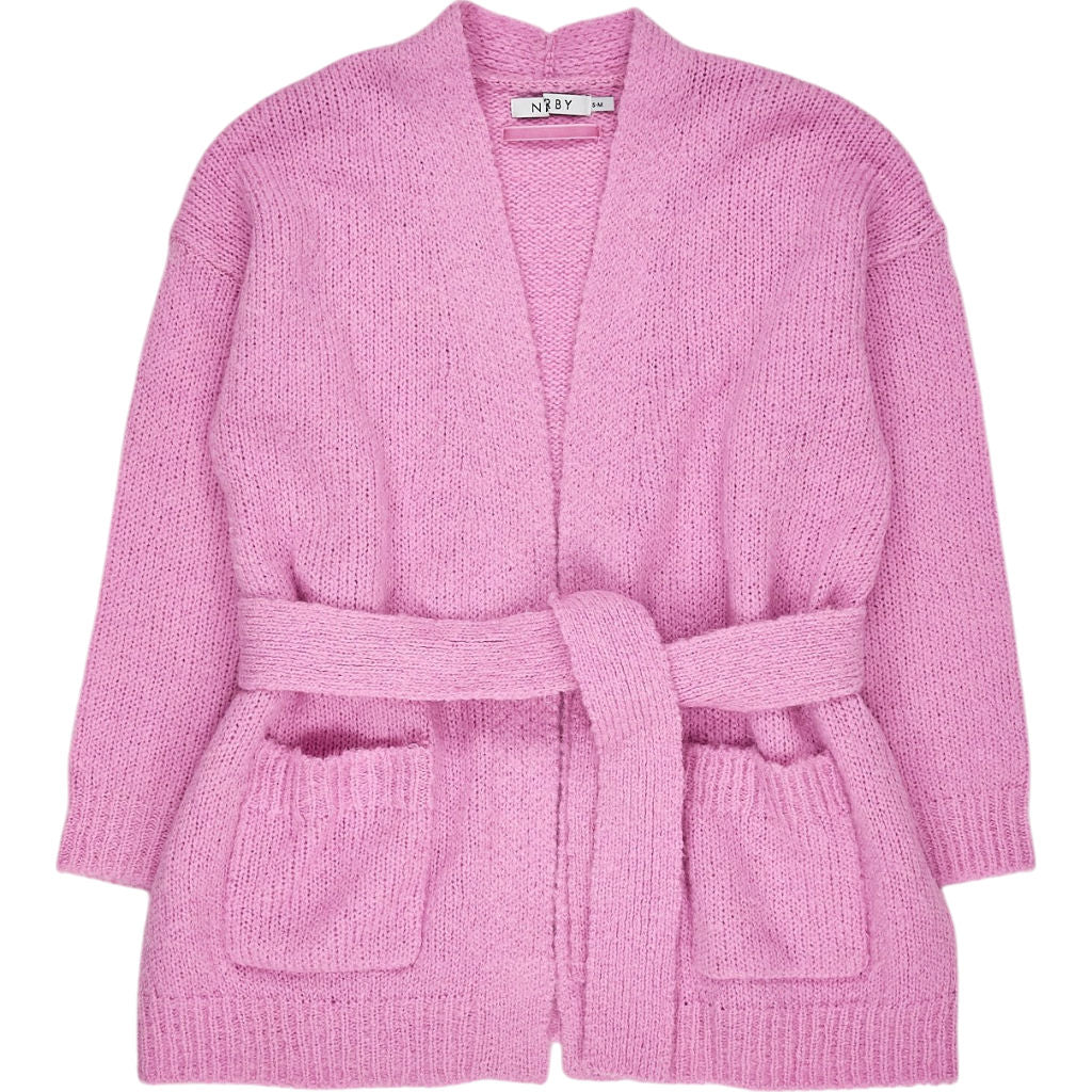 NRBY Pink Wool Blend Cardigan