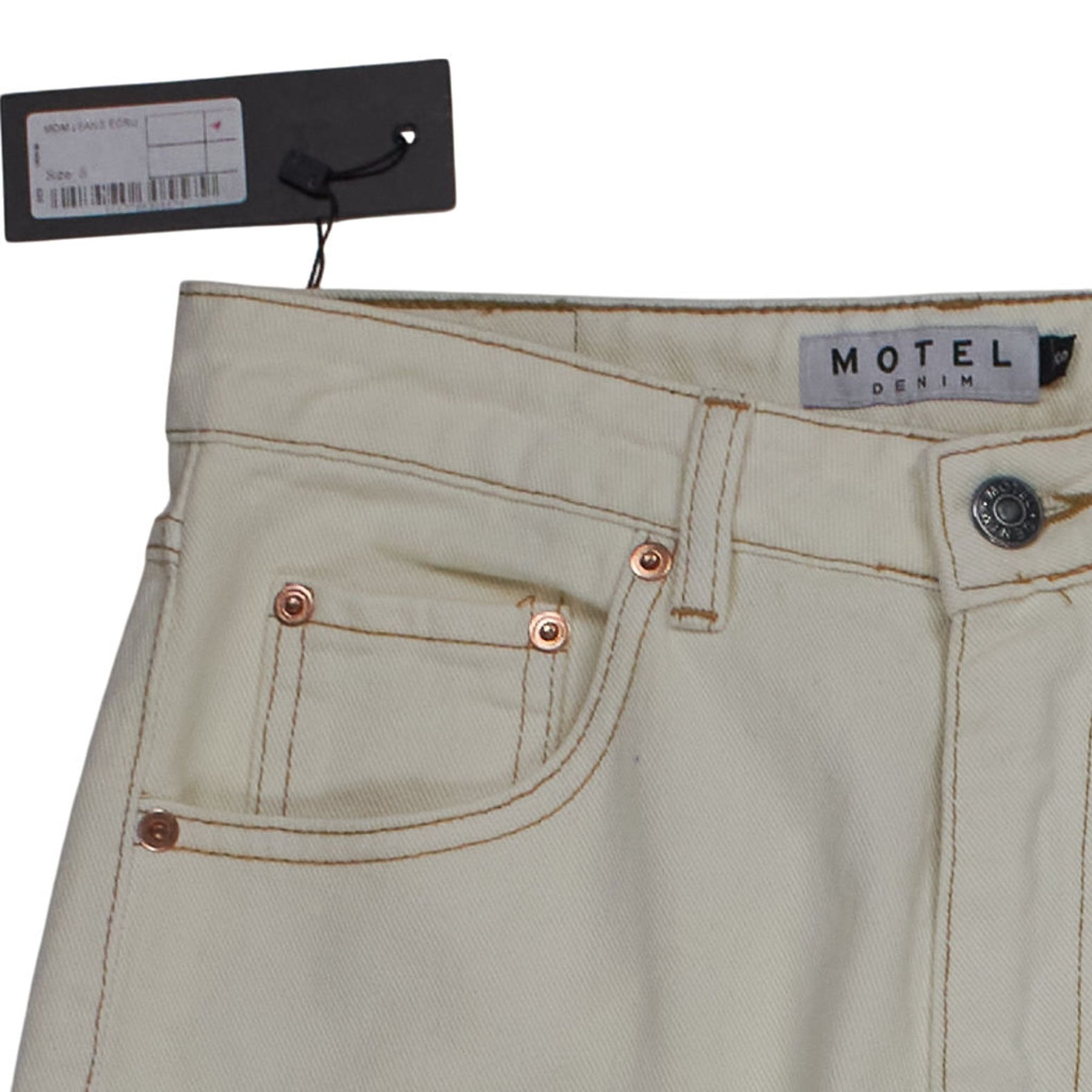Motel Cream Denim Trousers