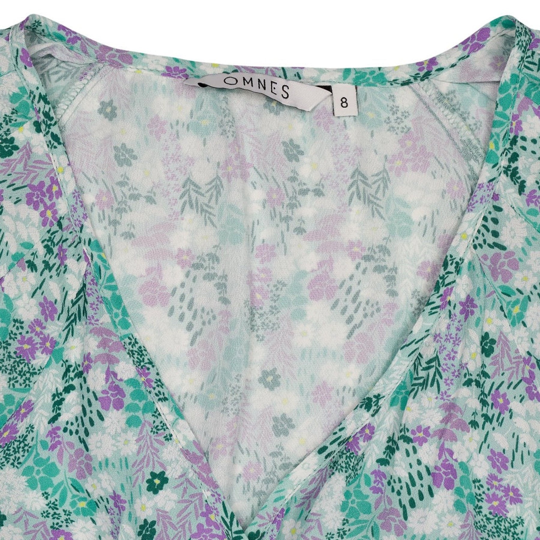 Omnes Floral Wrap Blouse Green