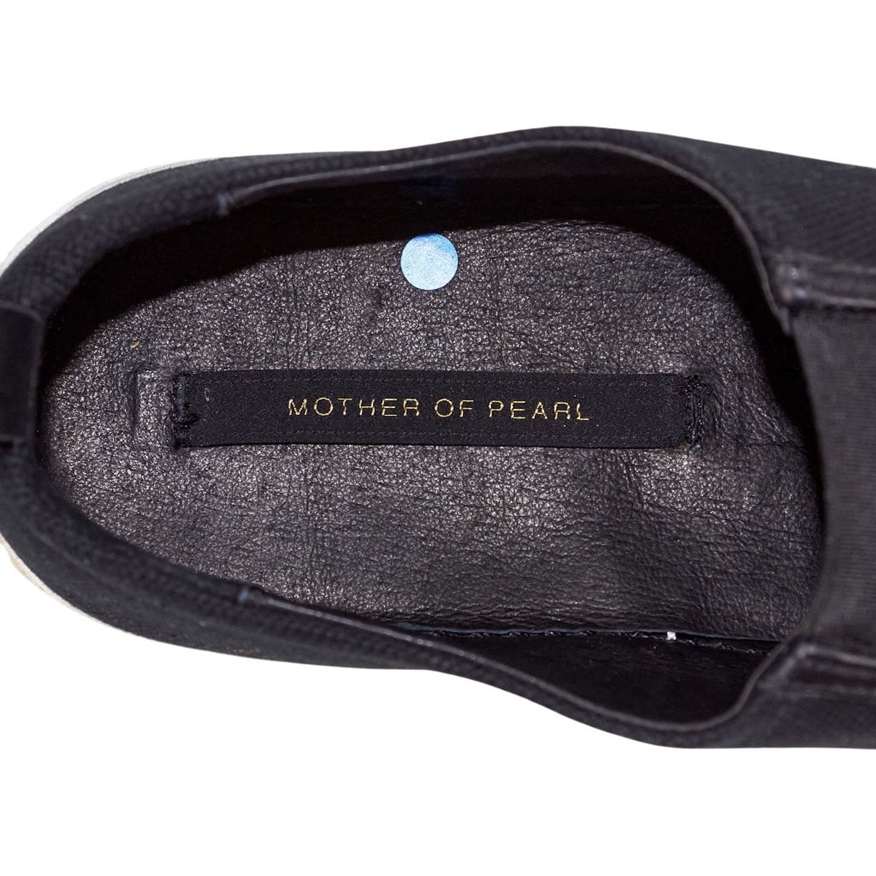 Mother of Pearl Black Slip-On Trainers