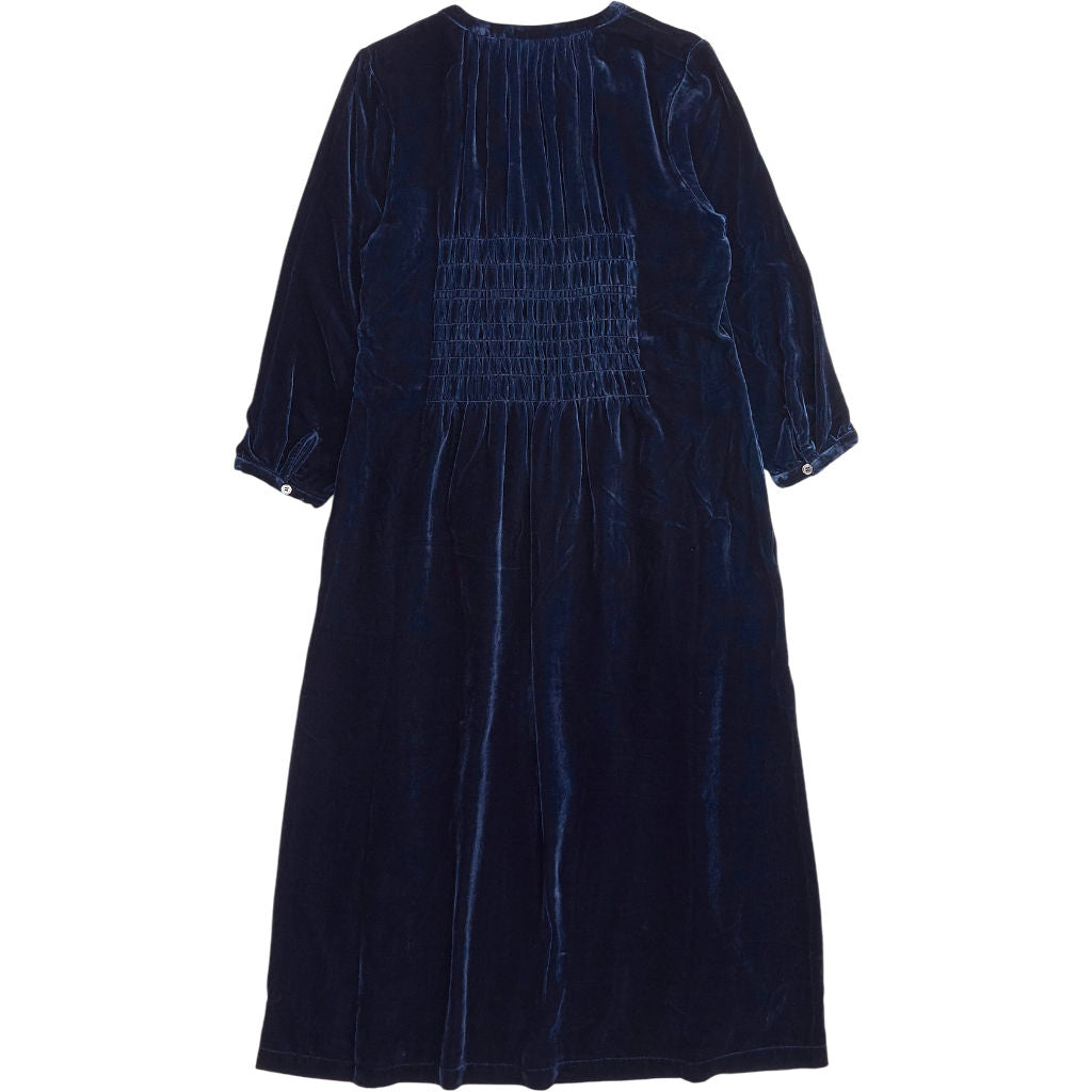 Wyse Teal Bree Silk Blend Velvet Dress