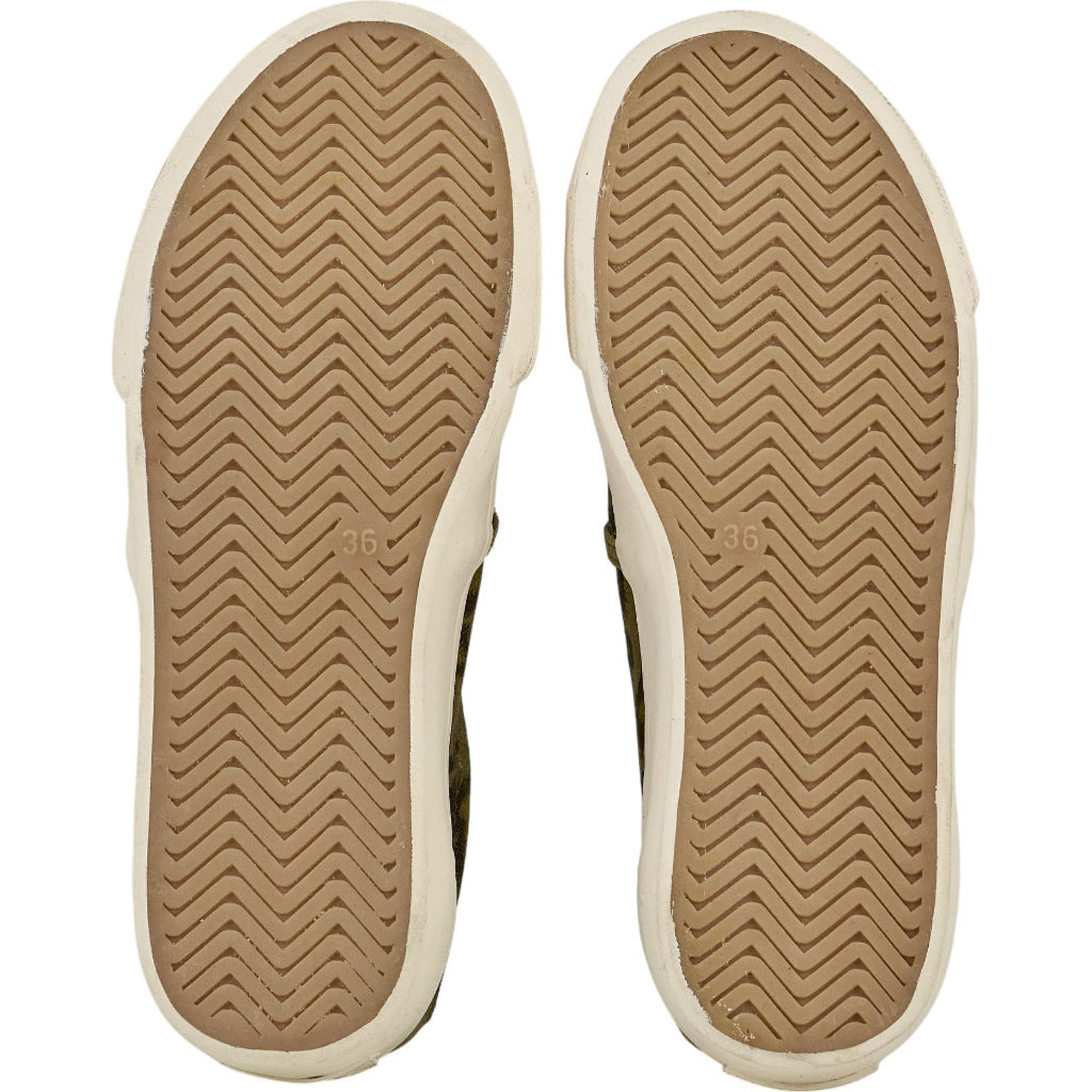 YMC Khaki Leopard Print Slip-On Trainers