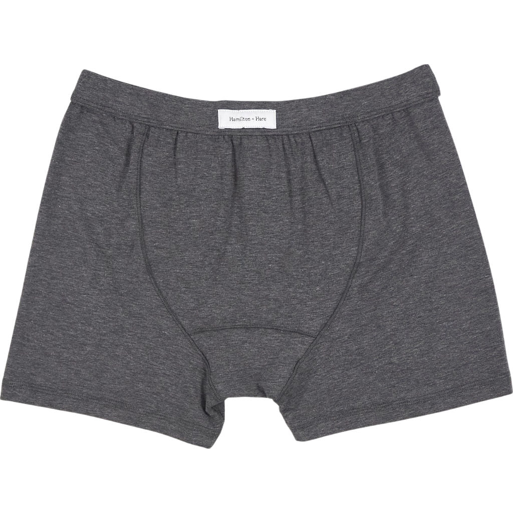 Hamilton + Hare Grey Jersey Boxer Shorts (1 PACK)