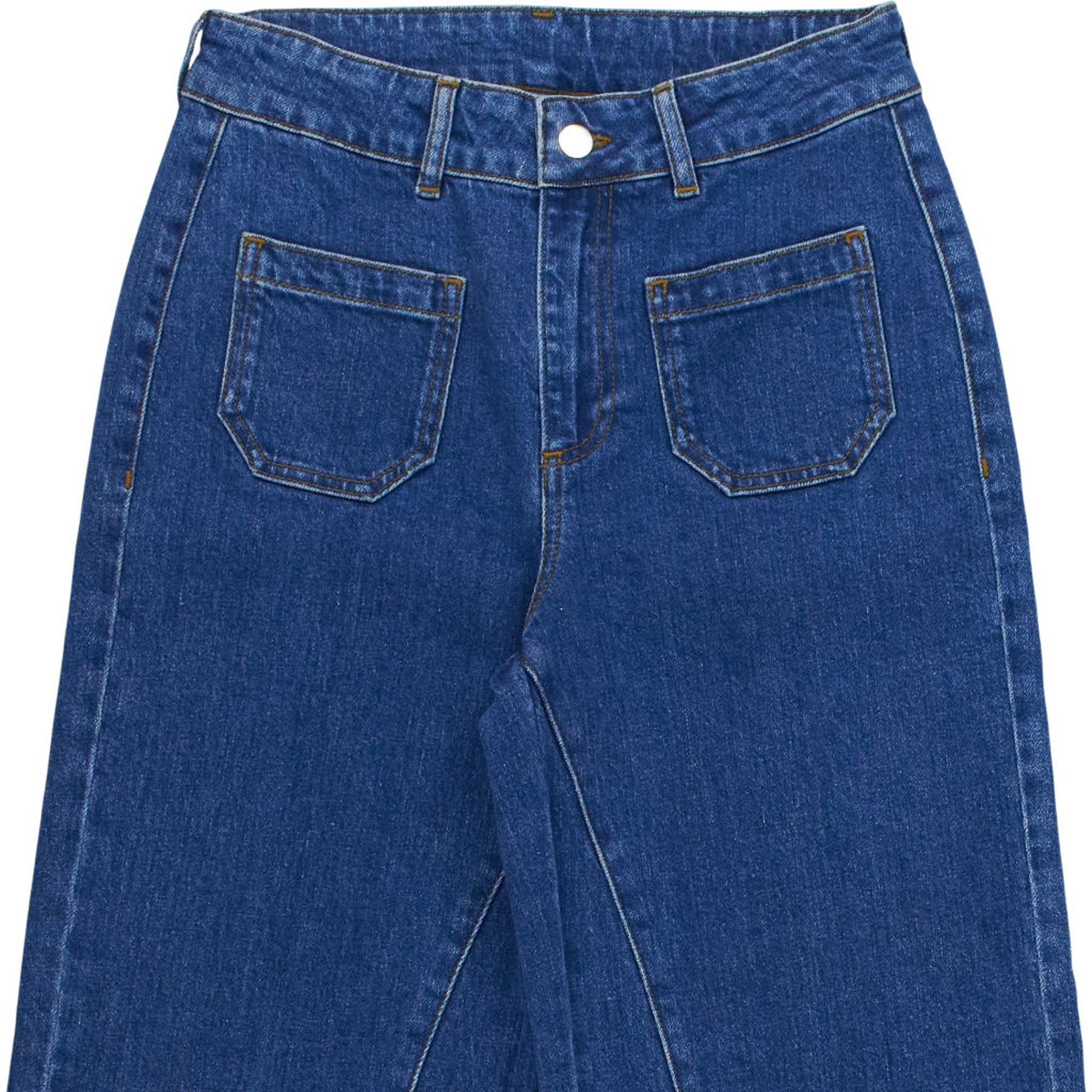 Fortela Blue Cropped Patch Jeans