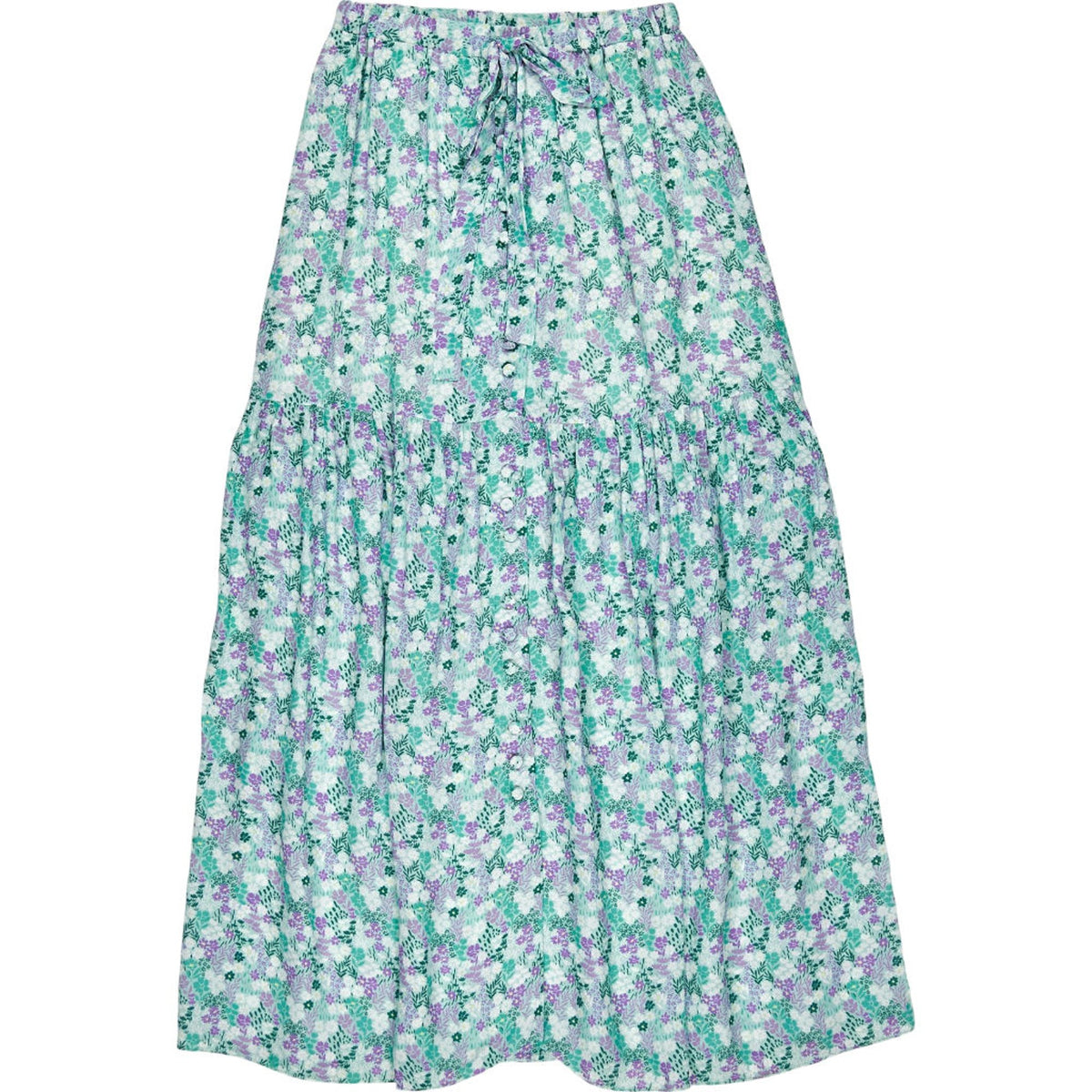 OMNES Floral Viscose Midi Skirt