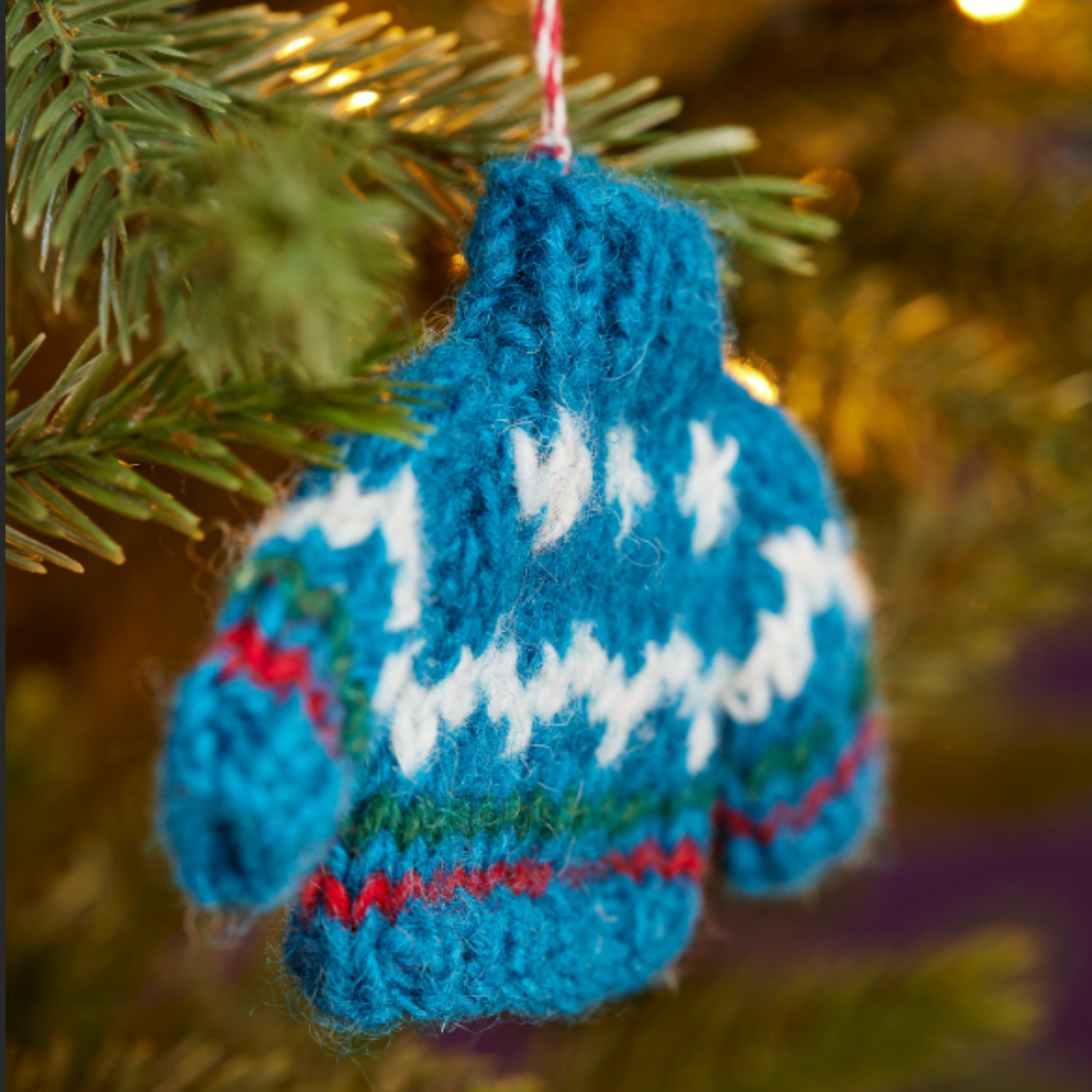 Fair Isle Wool Jumper Decoration (2 pack)