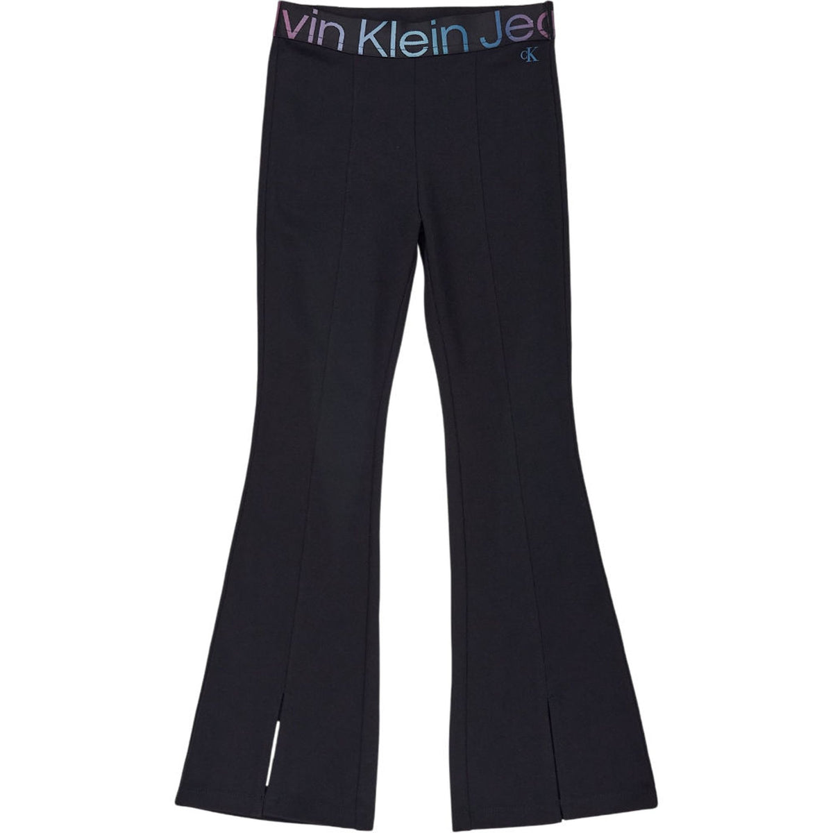 Calvin Klein Black Punto Tape Flare Pants