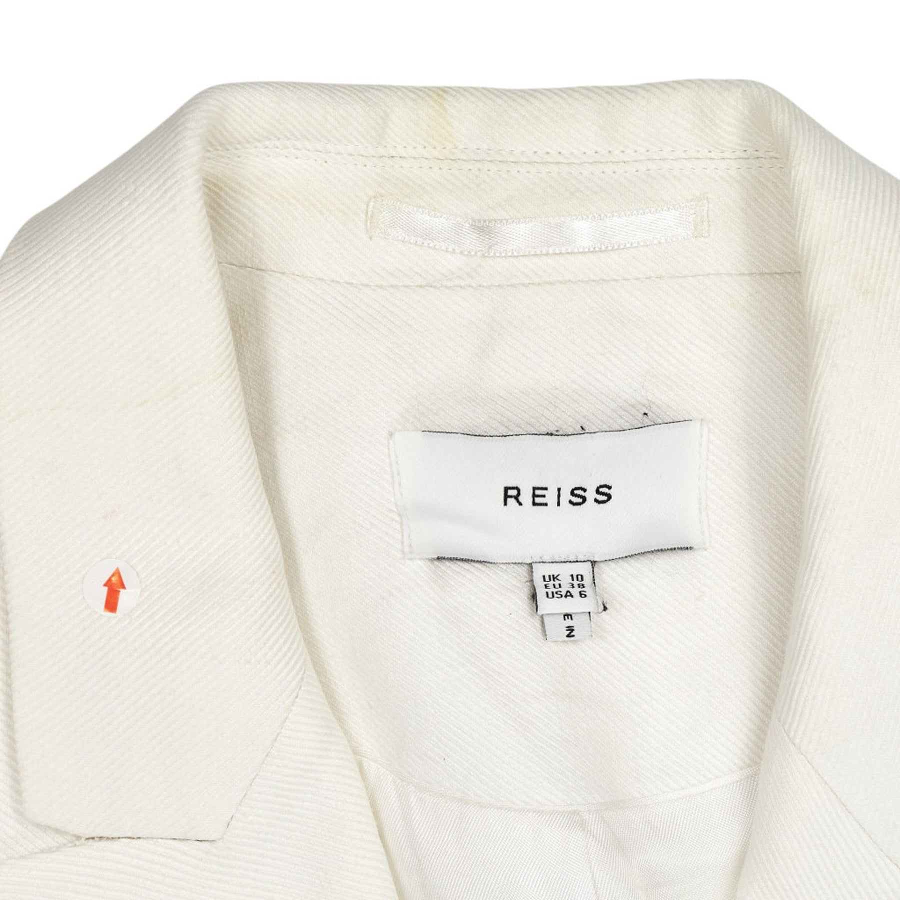 Reiss White Double Breasted Jacket
