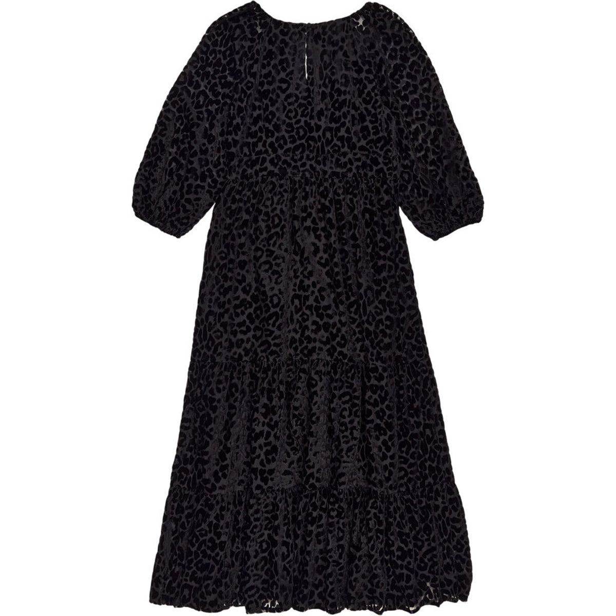 Strong Girls Club Black Leopard Print Midi Dress