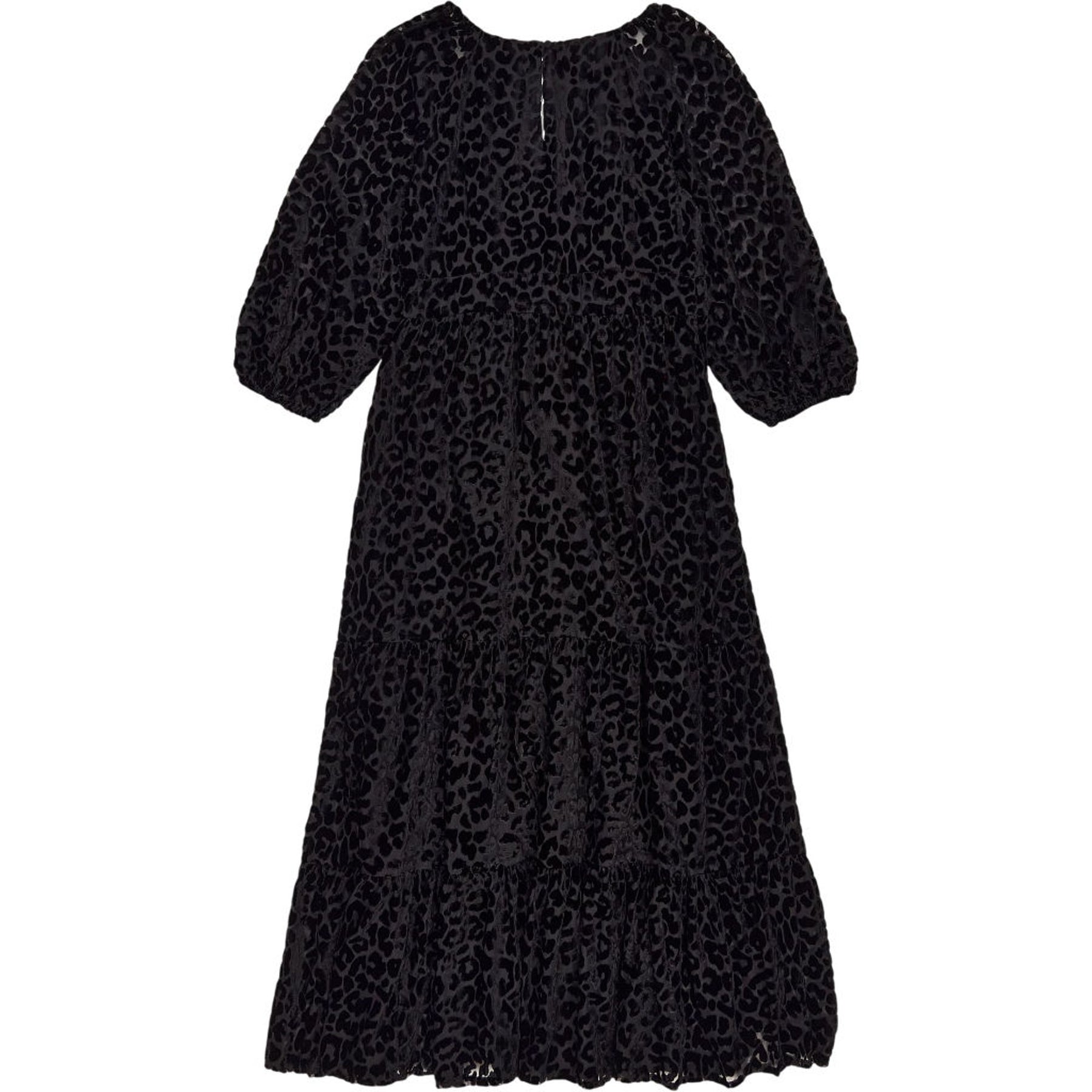 Strong Girls Club Black Leopard Print Midi Dress