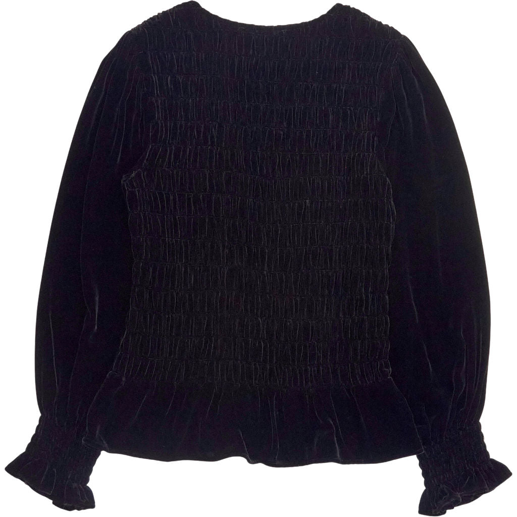 WYSE Black Velvet Blouse