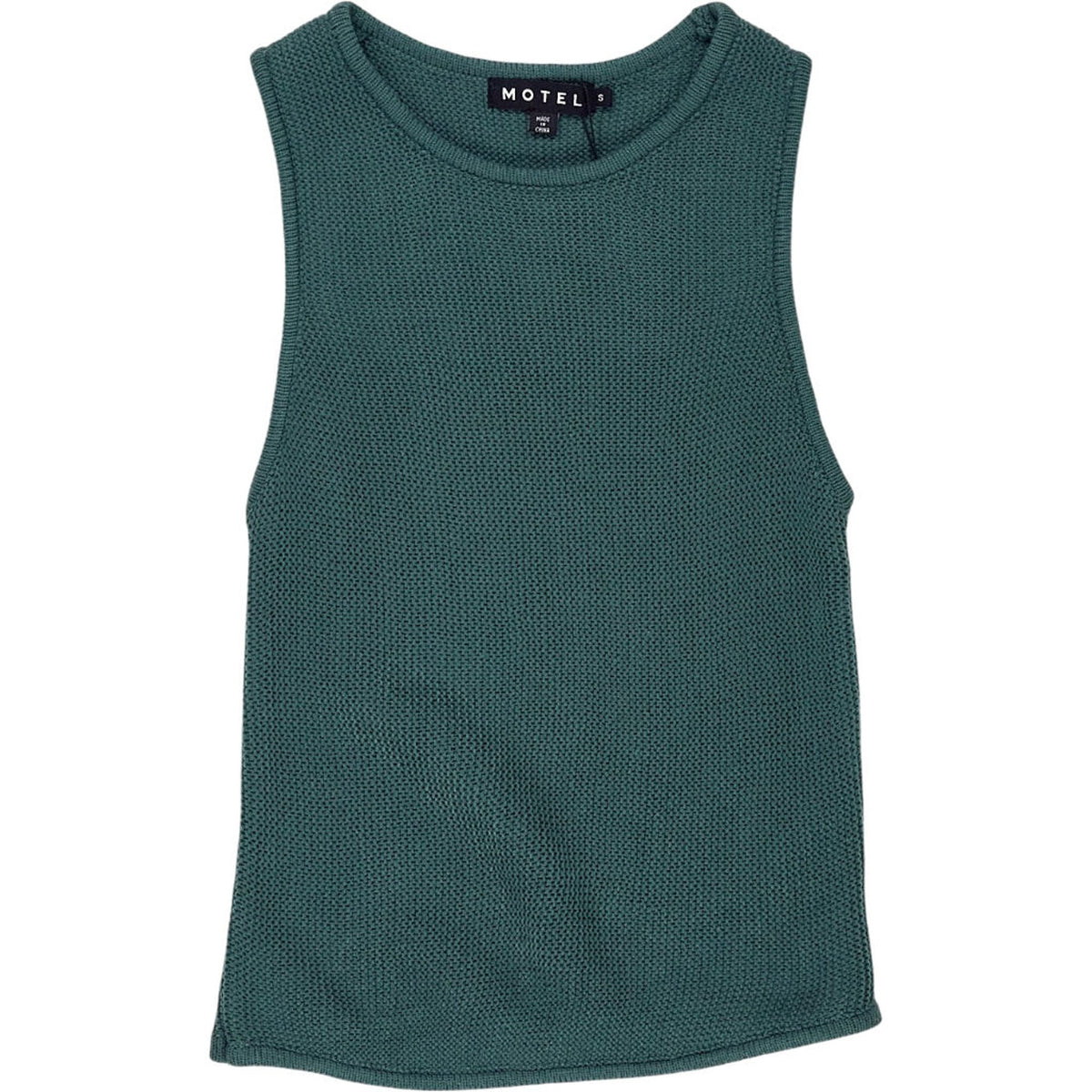 Motel Khaki Acrylic Tank Top