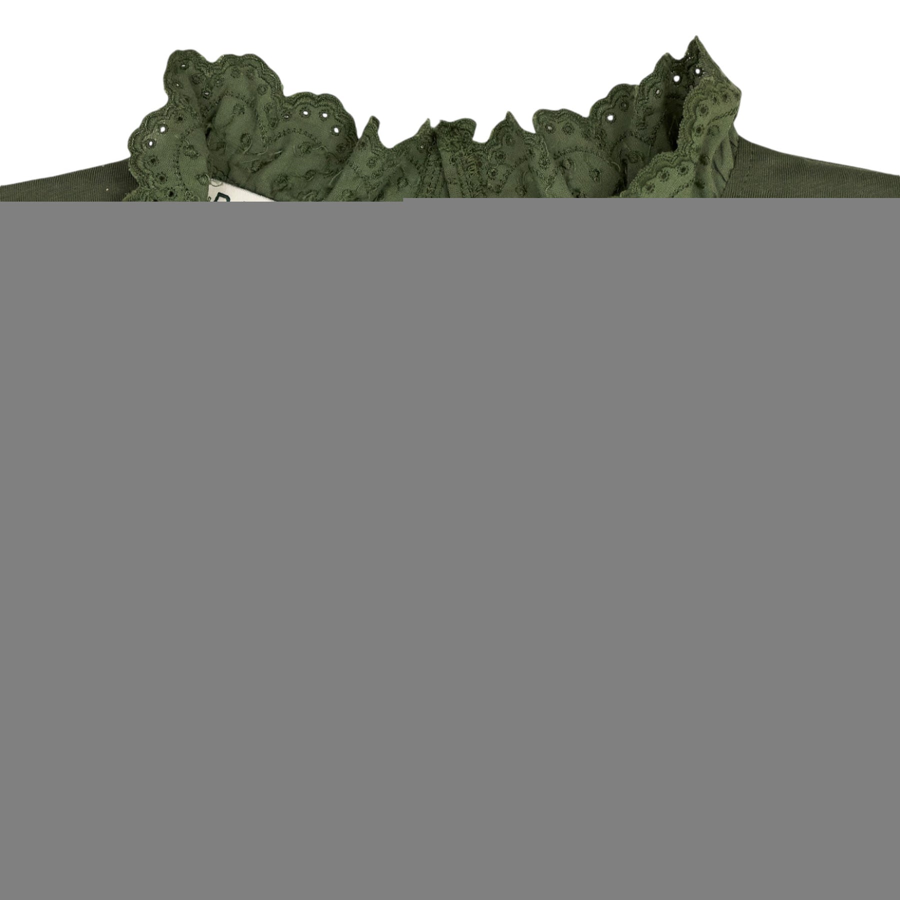 Baukjen Green Ruffle Neck Top