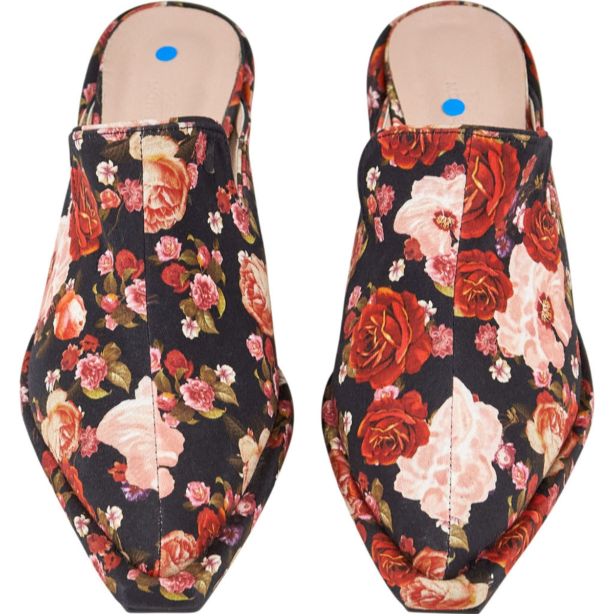 Mother of Pearl Reike Nen Floral Mules