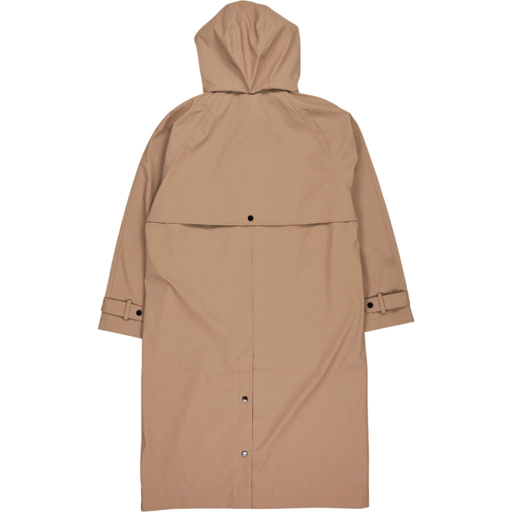 Lands' End Beige Hooded Rain Coat