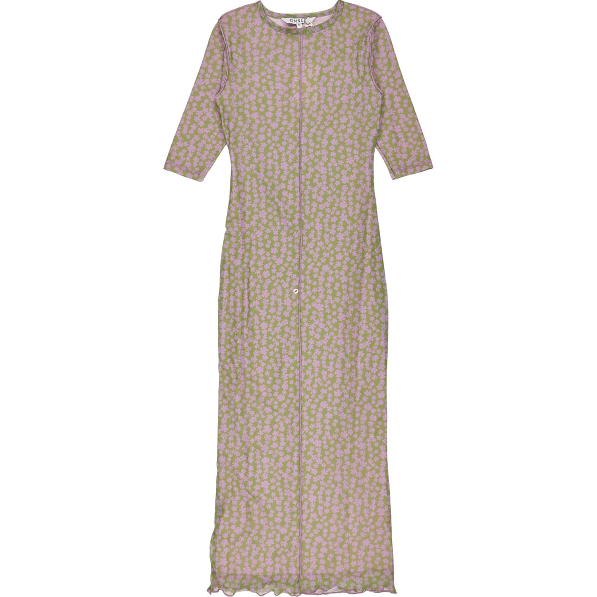 OMNES Pink/Green Melody Printed Mesh Dress