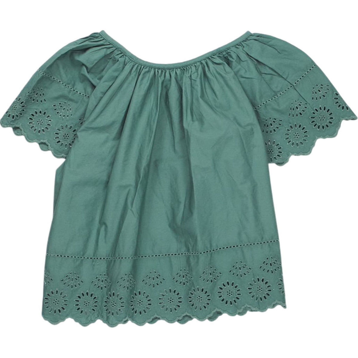 GAP Green Broderie Anglais Top