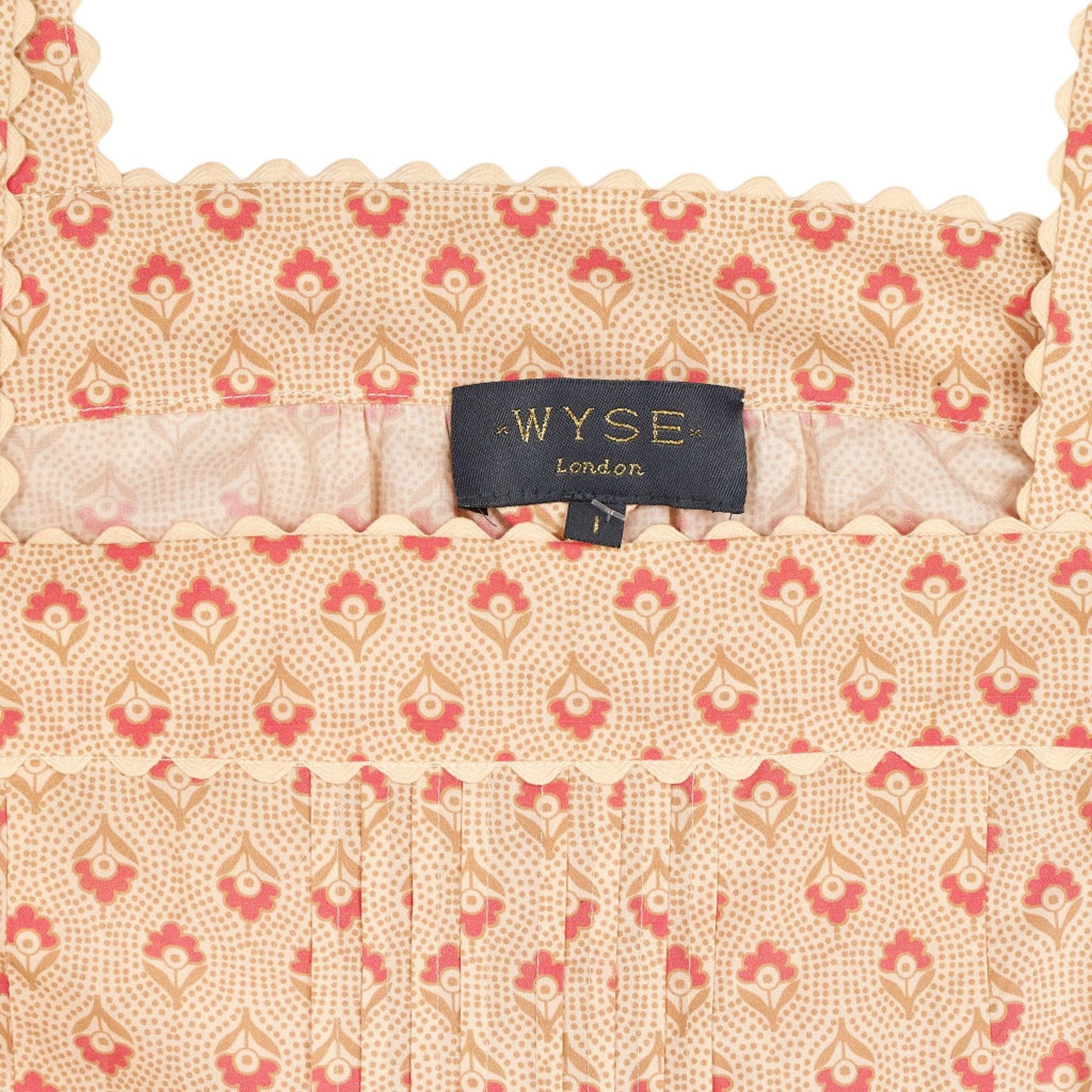 Wyse London Beige Floral Harper Dress