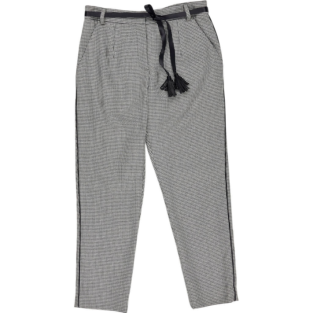 Mother of Pearl Houndstooth Black White Trousers