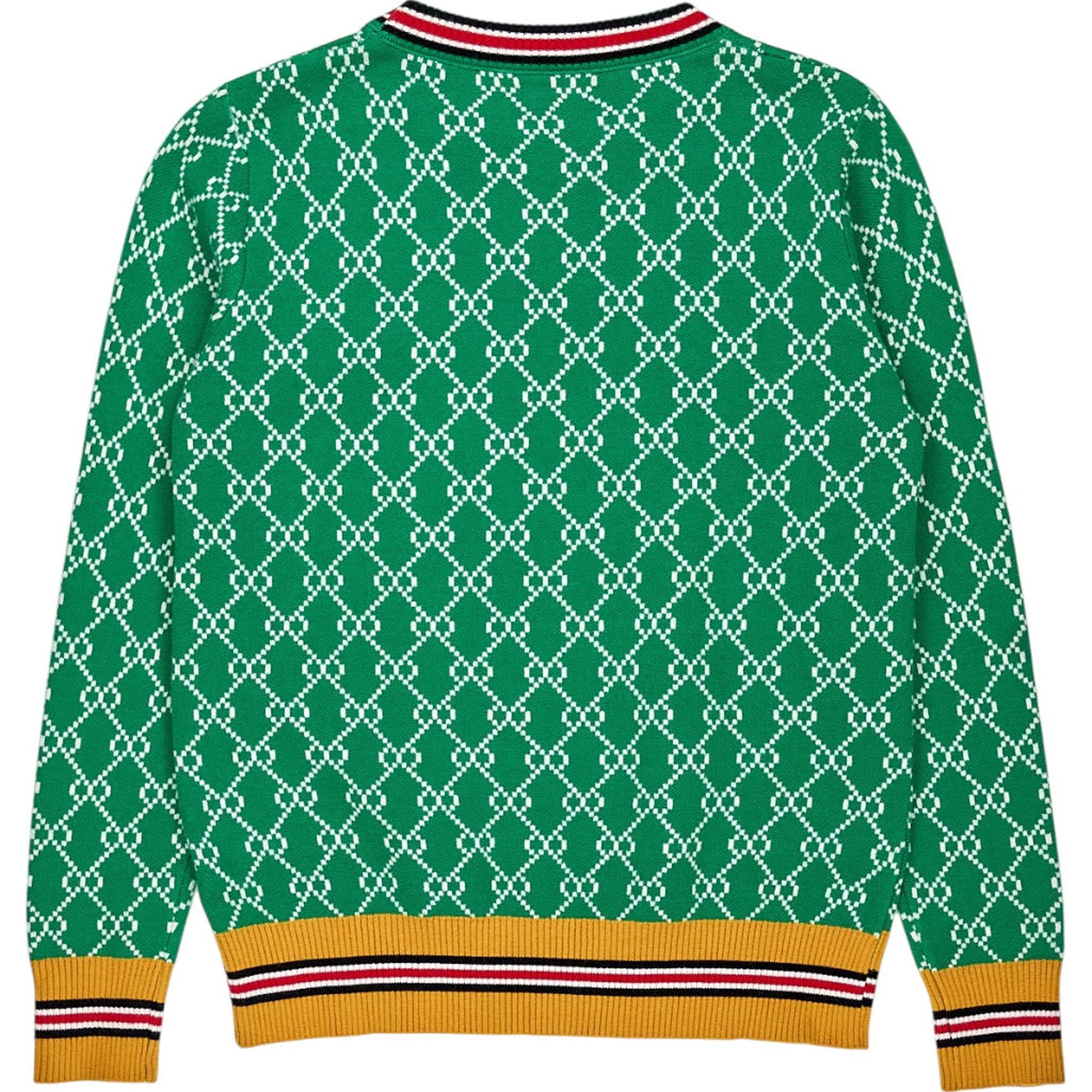 The House of Retro Green Patterned Jumper