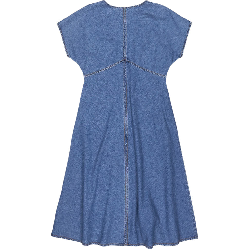Hush Blue V-Neck Denim Dress