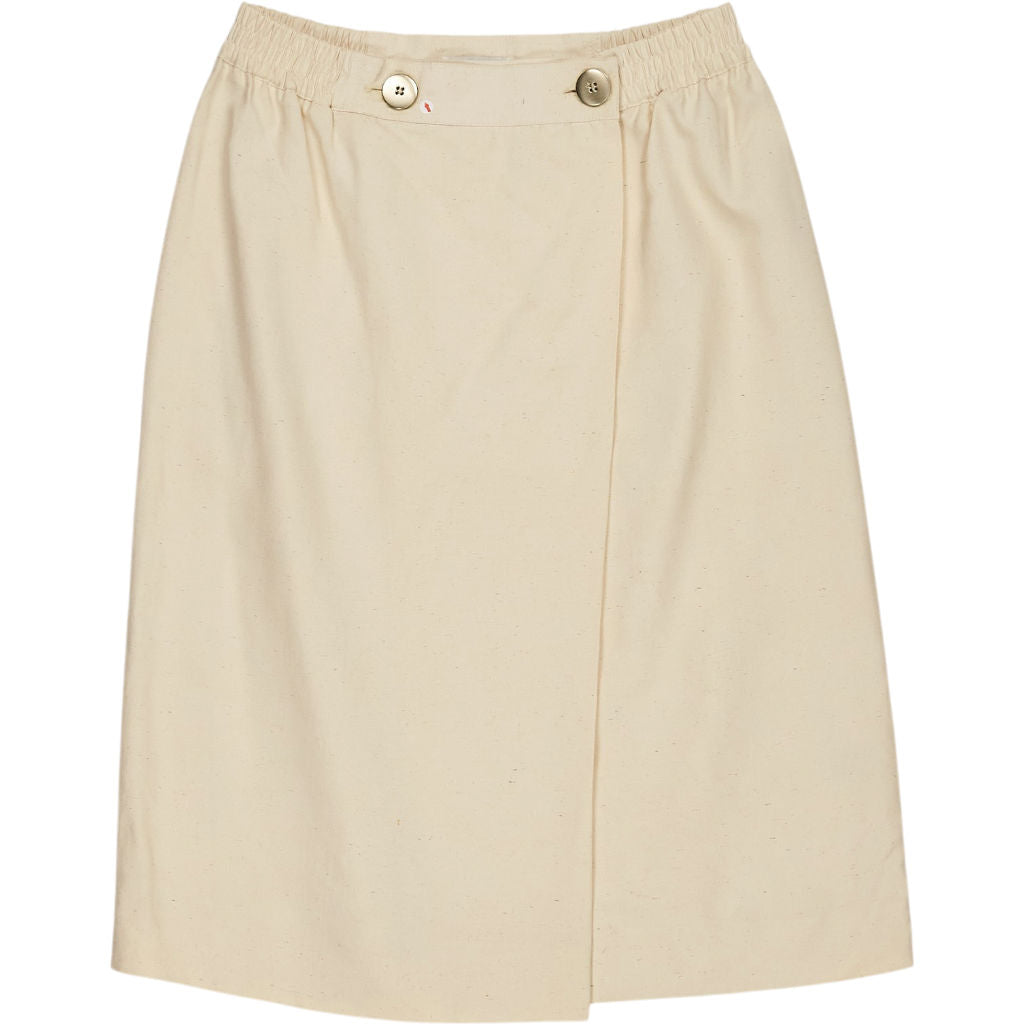 Guy Laroche Cream Silk Blend Midi Skirt