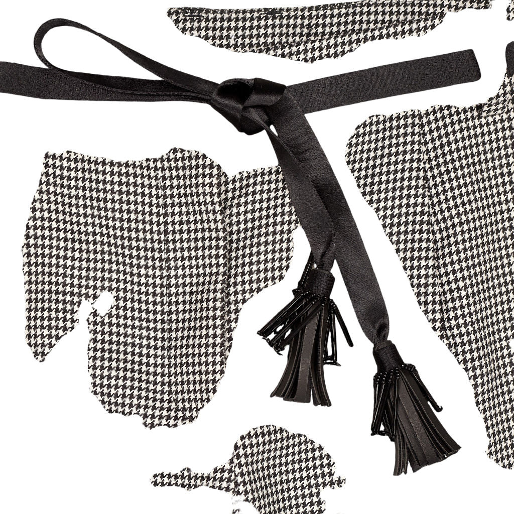Mother of Pearl Houndstooth Black White Trousers