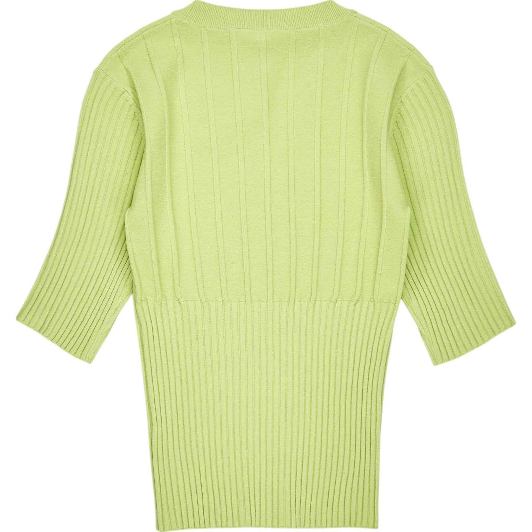 Frame Bright Lime Ribbed Sweater