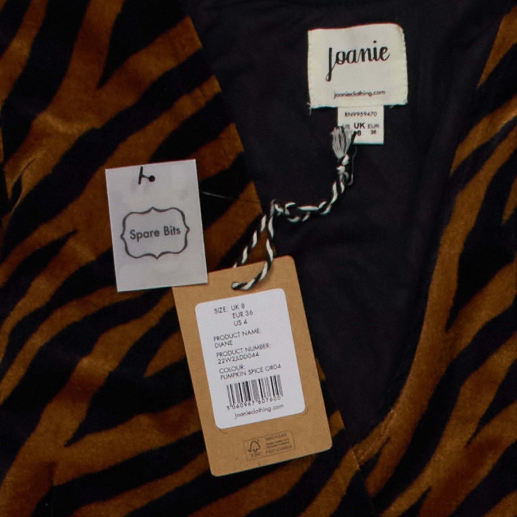 Joanie Diane Tiger Print Wrap Dress