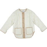 Wyse  Bria Beige Quilted Jacket 1, UK 8