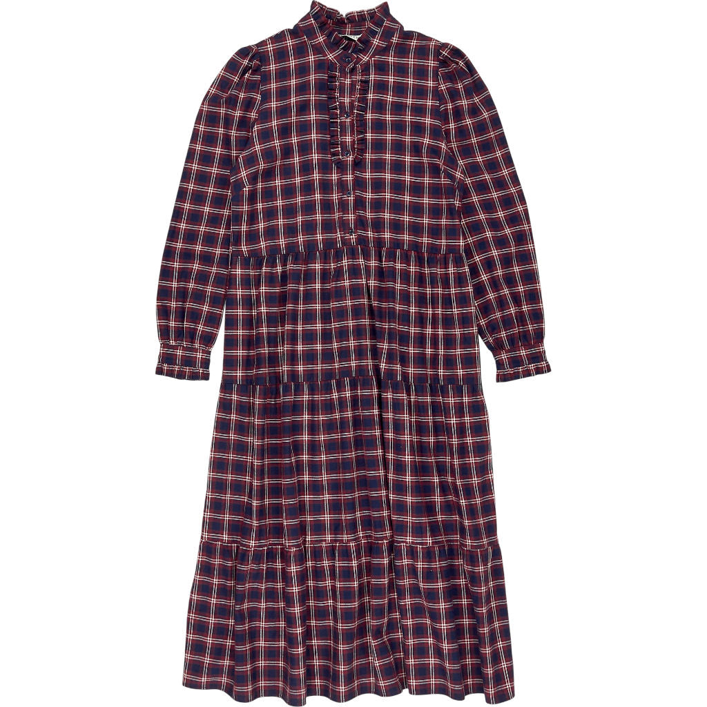Baukjen Red Check Cara Organic Dress