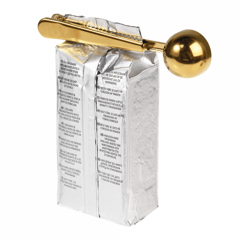 Brass Coffee Scoop and Clip