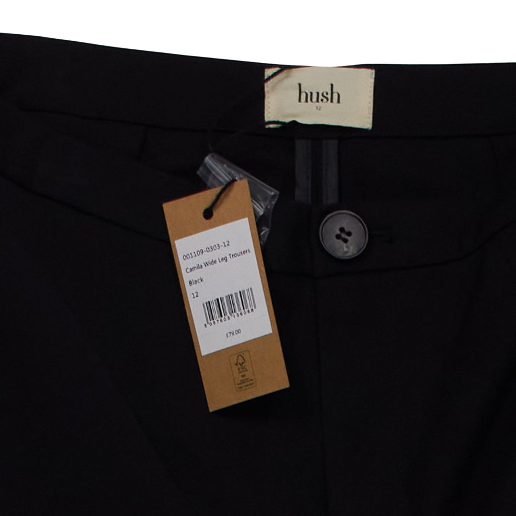 Hush Black Camilla Wide Leg Trousers