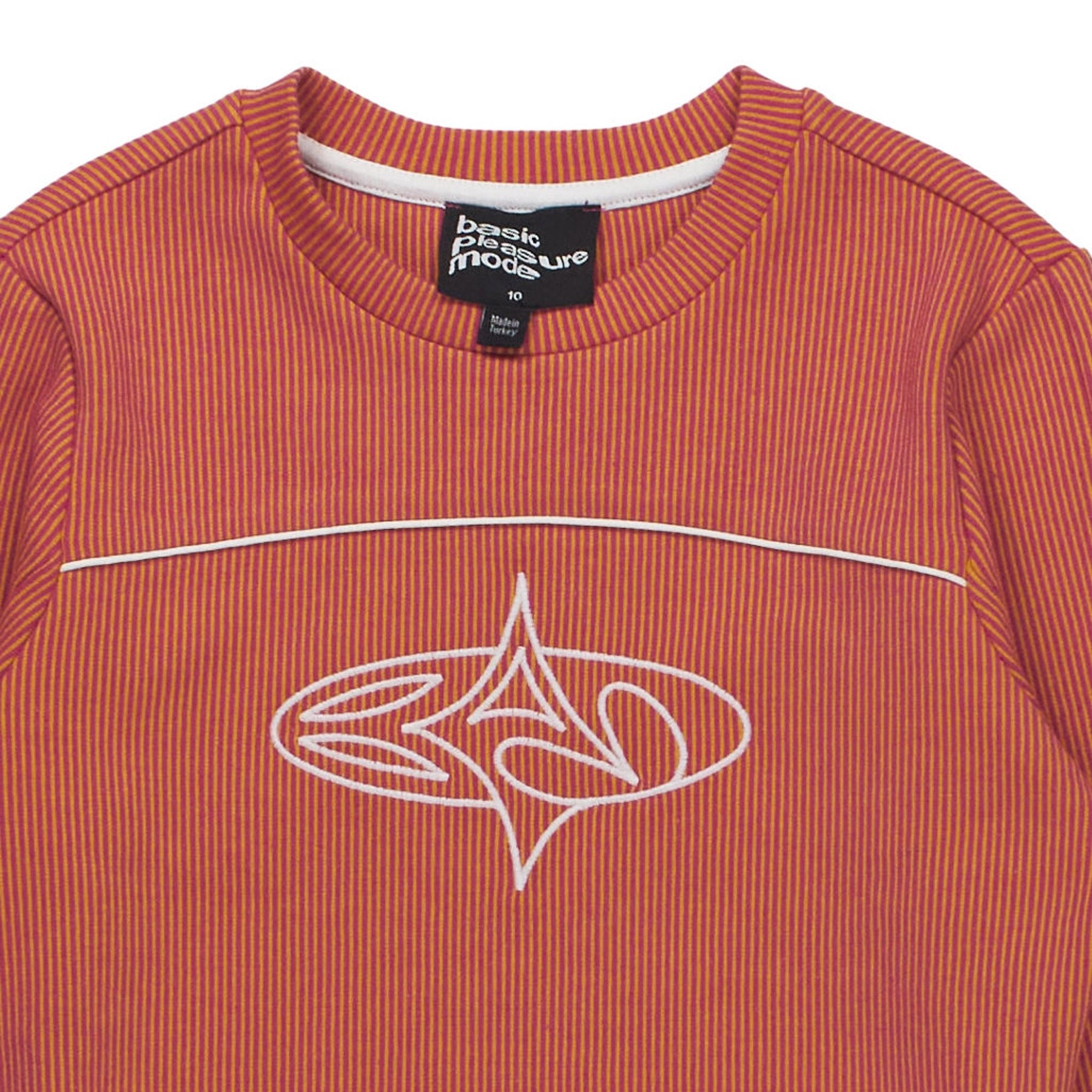 Basic Pleasure Mode Orange Striped Top