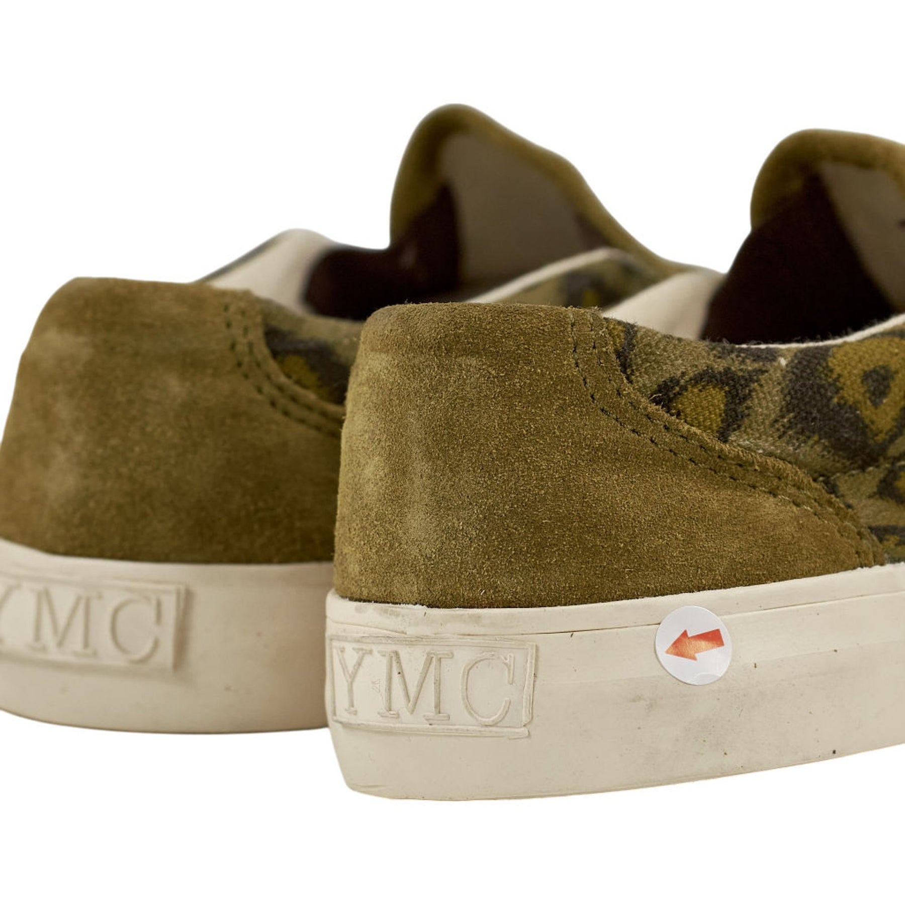 YMC Khaki Leopard Print Slip-On Trainers