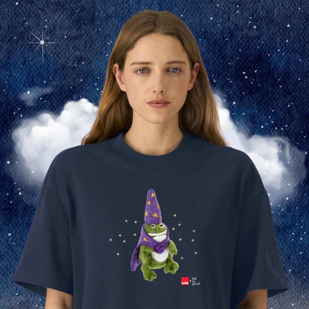 Handmade Felt 'Wizard Frog' Hanging Halloween Decoration
