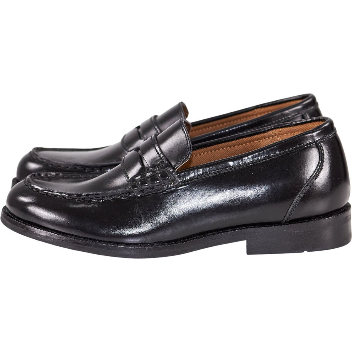 Next Black Leather Loafers Kids