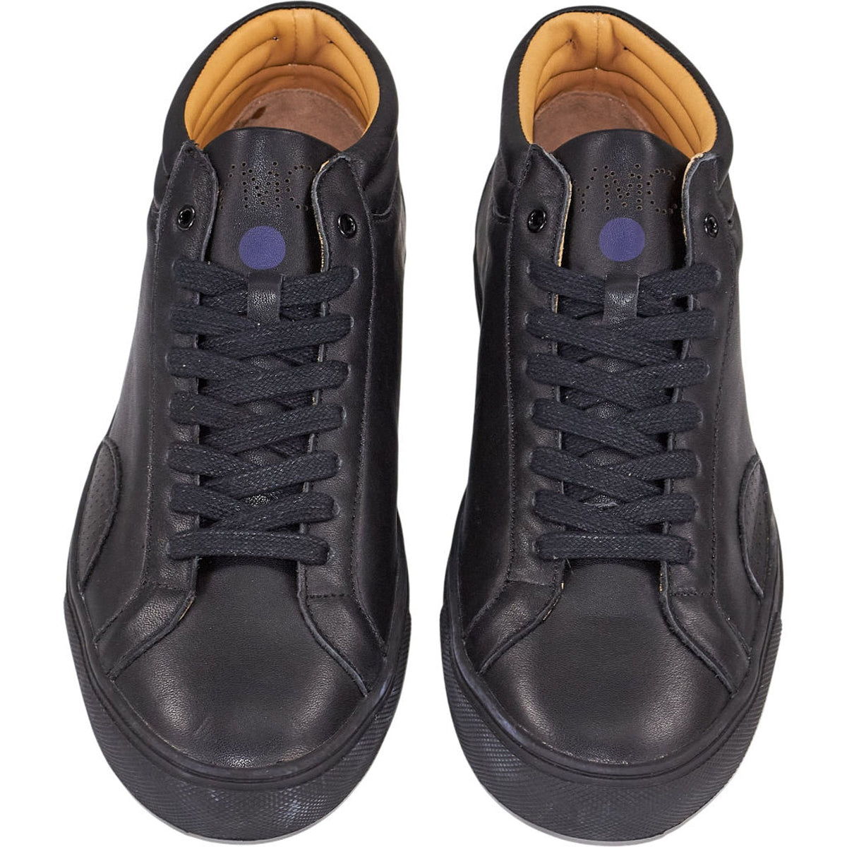 YMC Black Leather Trainers