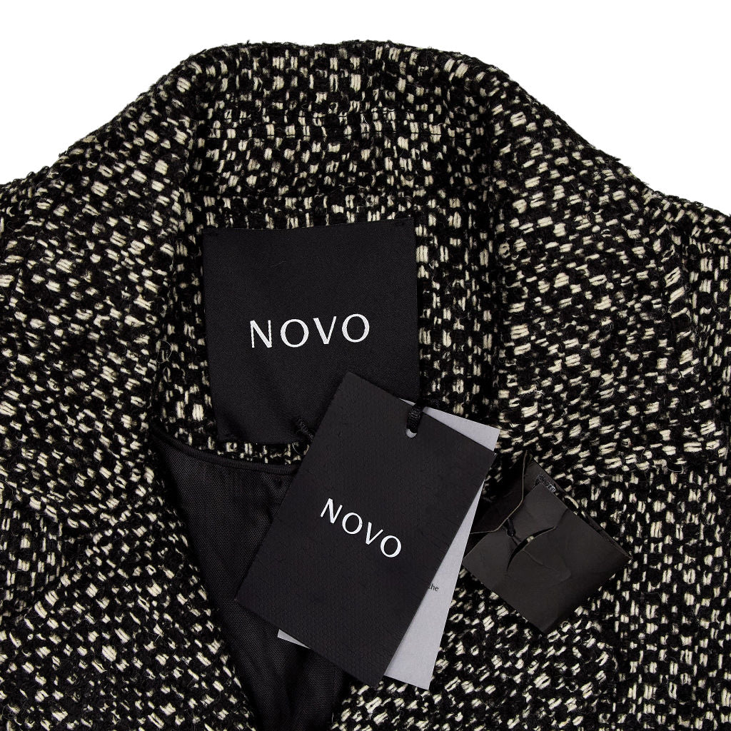 Novo Black Sleeveless A-Line Coat