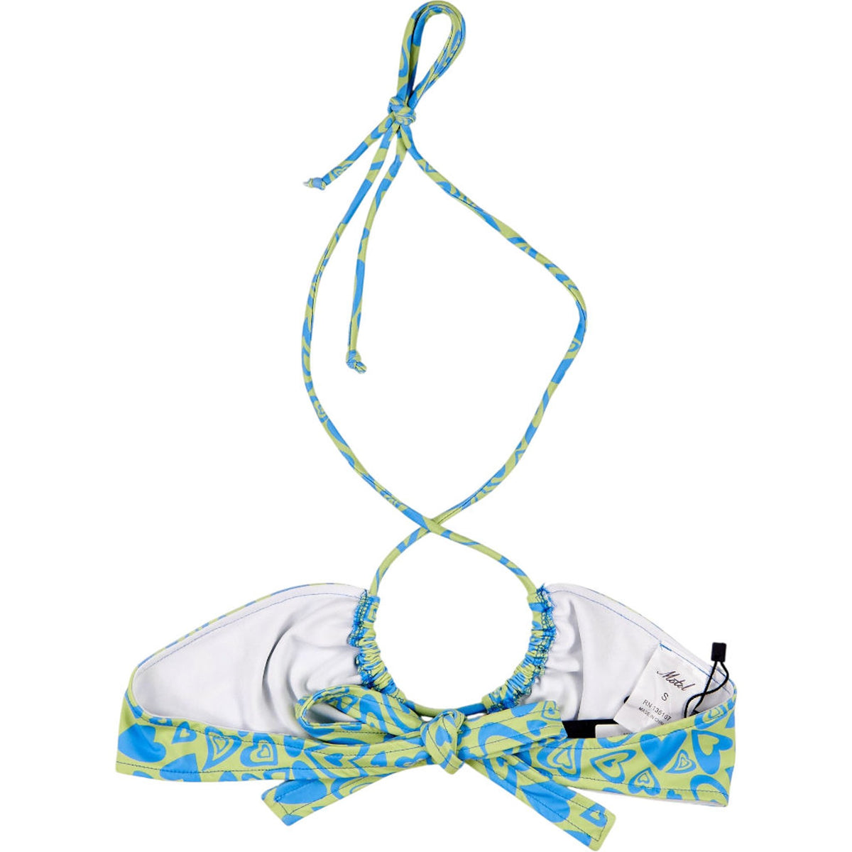 Motel Blue Yellow Cerry Bikini Top