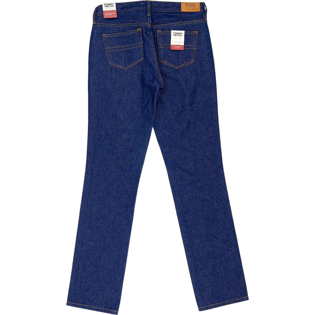 Tommy Jeans Mid Rise Straight Blue Denim Pants